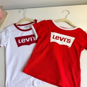 Levi's Kids Red and White Logo Tees